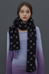 ARGYLE MUFFLER / BLACK (4614353485942)
