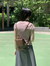 オンディビンテージレザーミニバックパック / Ondi Vintage Leather Mini Backpack