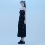 チェーンショルダーストラップクロスドレス/1 2 chain shoulder strap cross dress