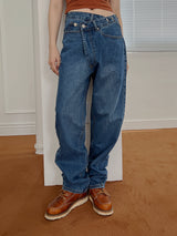 アンバランスラップデニムパンツ / Unbalance Wrap Denim Pants (3color)