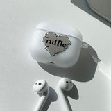 Horizontal - Ruffle Heart AirPods Case_matt