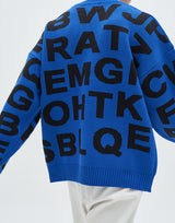 Lettering Pattern Knit Top(3 color) (6596178313334)