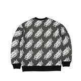 ファンスクリブリングオールオーバークルーネック / BSR2223FWPO079 FUN SCIBBLING ALL OVER CREWNECK BLACK