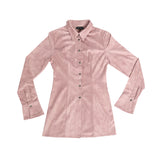 ビンテージスエードロングシャツ / VINTAGE SUEDE LONG SHIRT #PINK