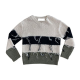 Tassel coloring stripe knit