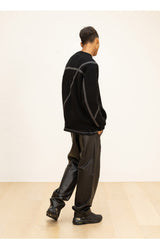 ラムスキンカーブラインパンツ/LAMSKIN CURVED LINE PANTS