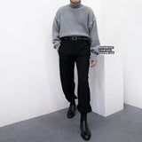 スリーブディタチャブウォーマータートルネックニット / SI Sleeve Detachable Warmer Turtleneck Knitwear (2 colors)