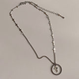 コインブラッククロス2ウェイネックレス/ky Coin Black Cross Two Way Necklace
