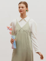 Terry collar top - Ivory (6682465632374)