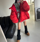 [UNISEX] Heart lettering oversized fit sweatshirt