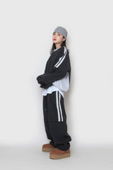 2wayナイロンスェットシャツ / two-way nylon sweatshirt