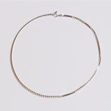 シルバーボクシーネックレス / silver boxy necklace (yellow gold plated / platinum gold plated)