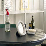 セラミックボールドフレームドテーブルミラー / Ceramic Bold Framed Table Mirror - White