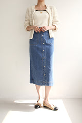 ローザデニムスカート / ROSA DENIM SK / H LINE SKIRT