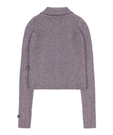 [NF] CUT-OUT 2 WAY KNIT ZIP UP (PURPLE)_F23ZA950
