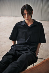 N-BT POCKET 1/2 COLLAR-TEE (Black)