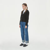 WOOL CROP KNIT CARDIGAN_BLACK (6610811584630)