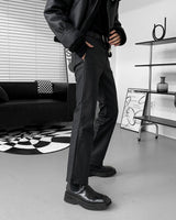 EN Coated Washing Bootcut Slim Pants