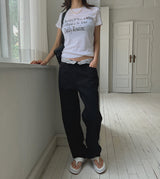 オビレタリングパンツ/Obi Lettering Pants (2color)