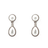 Pearl simple drop earrings (6570289135734)