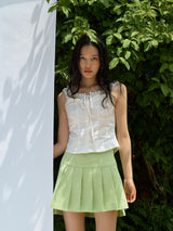 Shirring bustier blouse (White) (6570445799542)