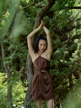 Sweetpea dress (Brown) (6570843963510)
